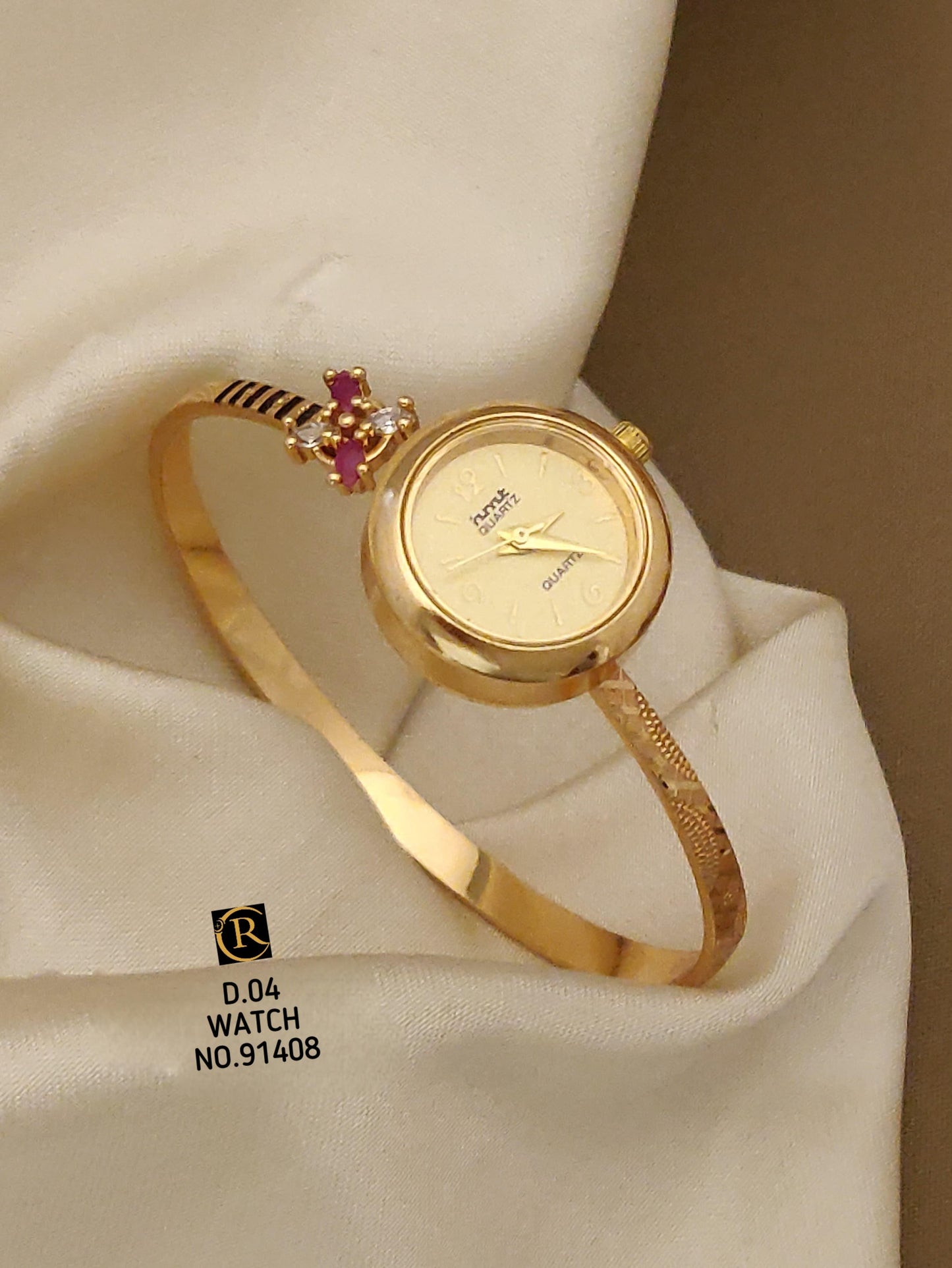 Stylish Micro Gold Plated And Diamond Jewelry Watch – Elegant Women's Accessory