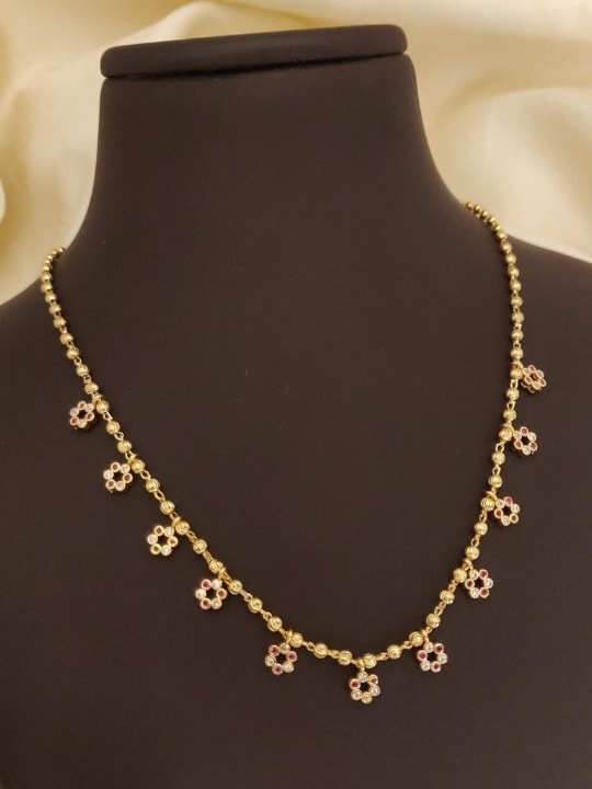 Designer High Gold Plated Premium Quality 2 Tone Ball Chain