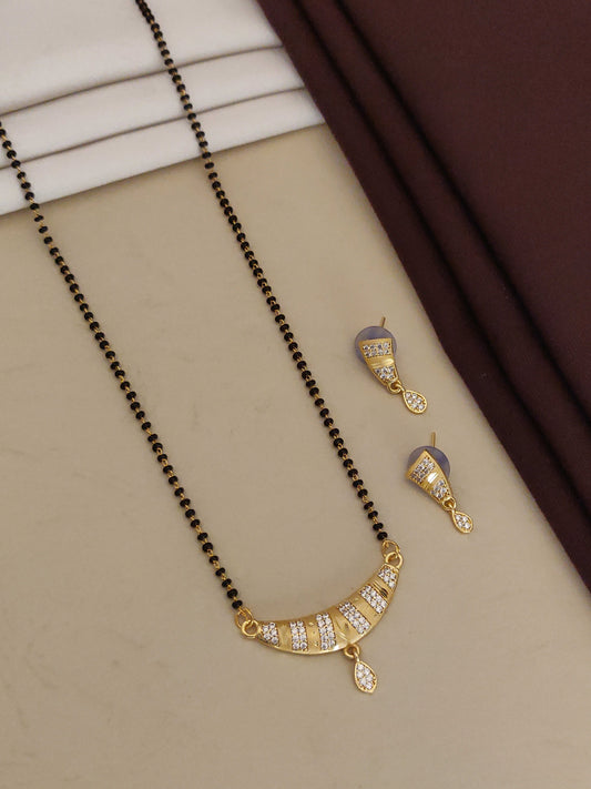 Forming And Diamond High Gold Plated Mangalsutra