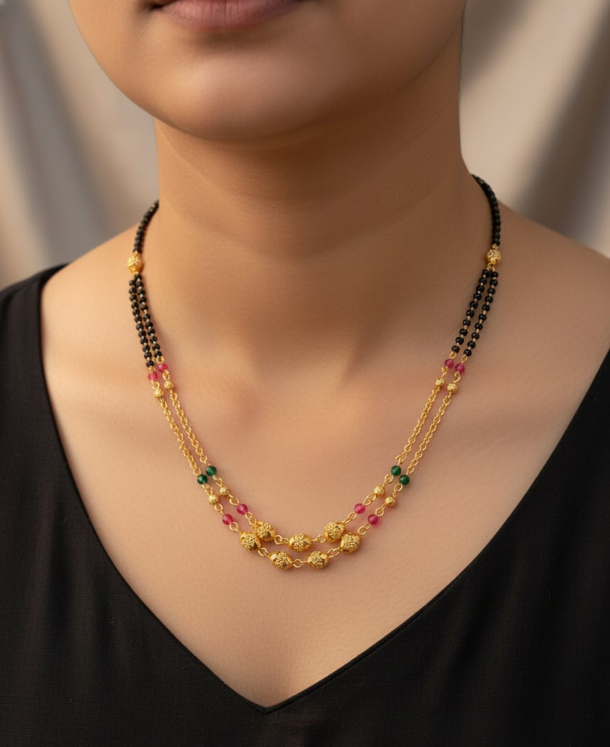 Micro Gold Plated Daily Pearl Drop Wear Mangalsutra
