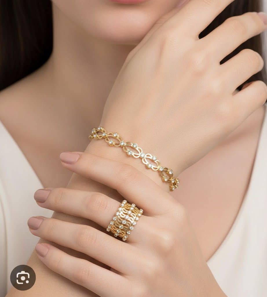 2 IN 1 Frodete Expandable Ring Bracelet Folding Retractable Adjustable Transform Bracelet TO Ring