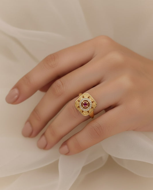 Gold Forming And Diamond Adjustable Ring