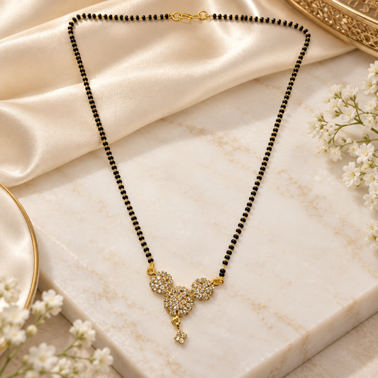 Premium Gold-Plated Minimalist Floral Mangalsutra