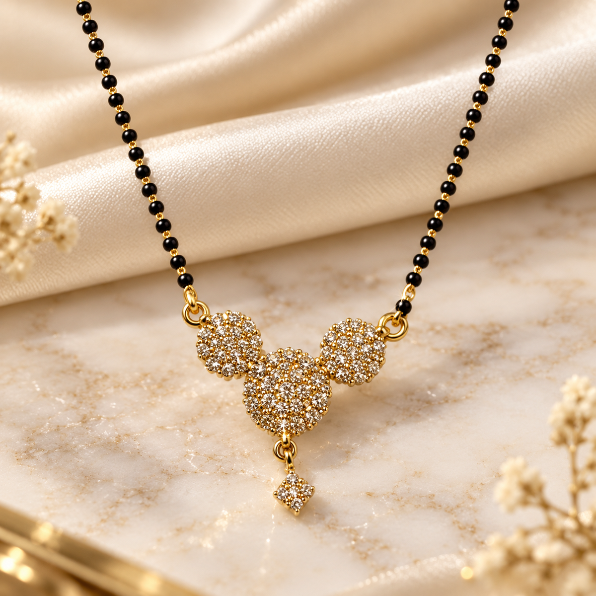 Premium Gold-Plated Minimalist Floral Mangalsutra