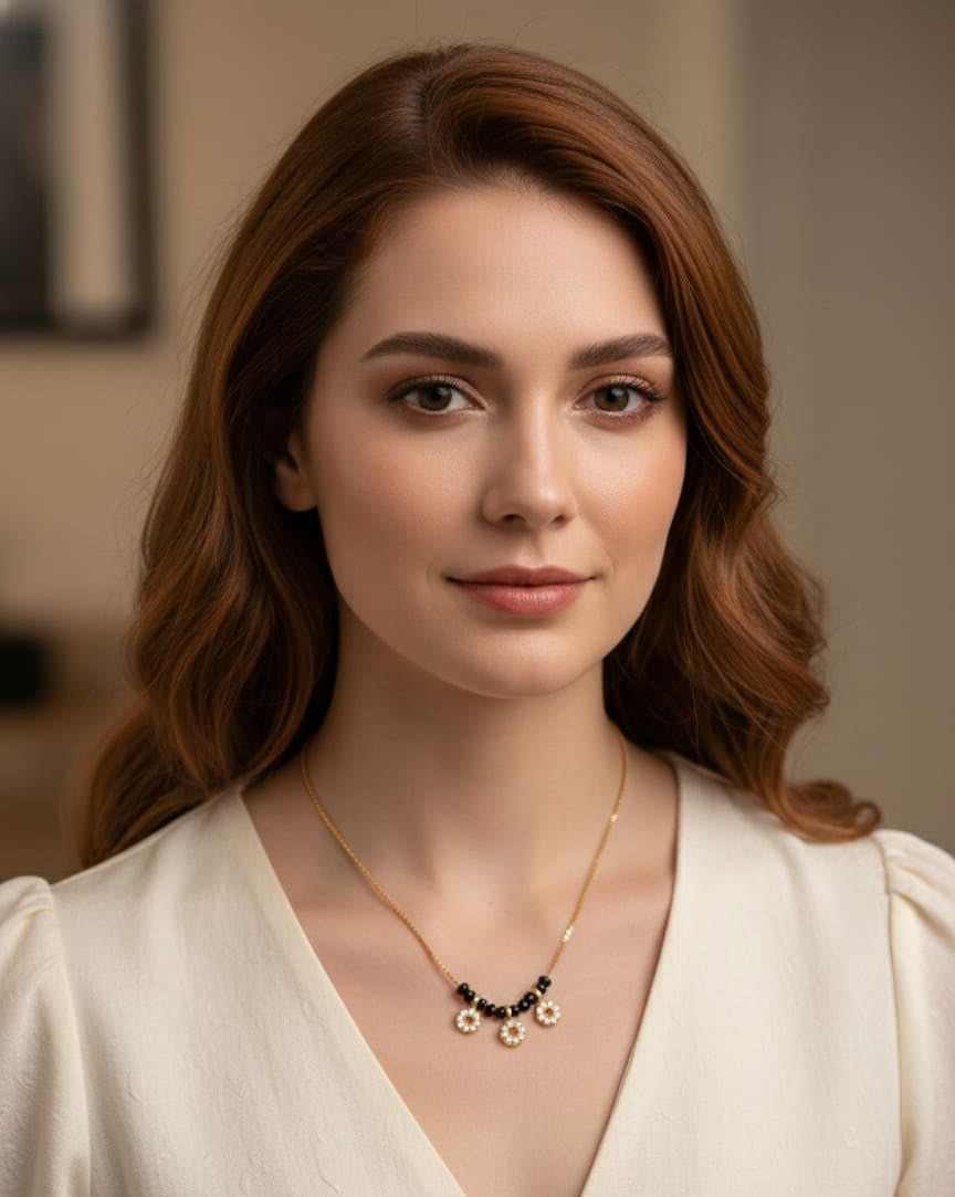Daily Wear Gold Plated And Diamond Mangalsutra For Women