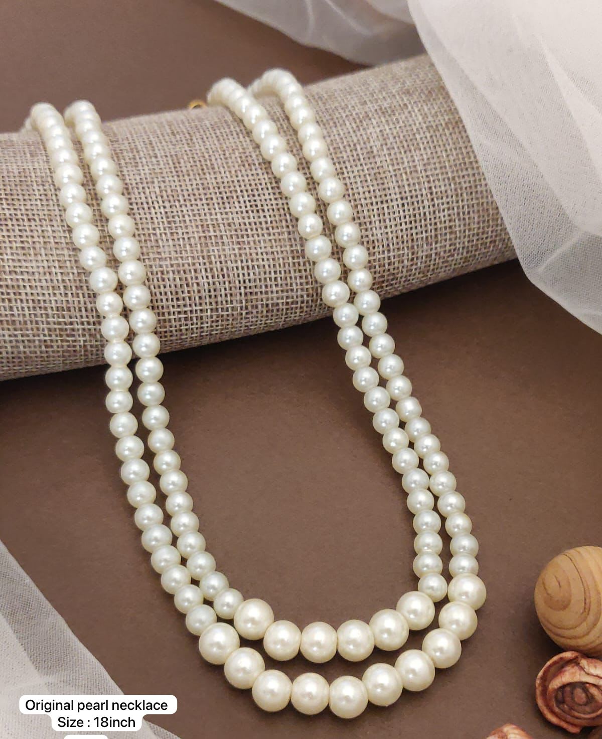 Designer 2 Line Original  Pearl Mala