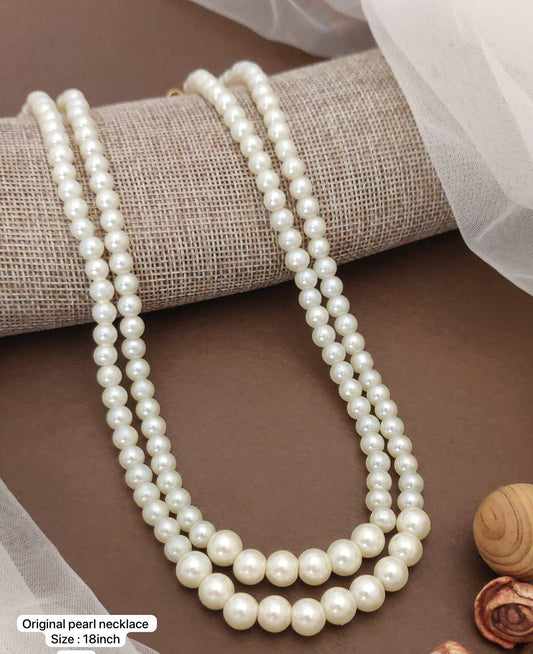 Designer 2 Line Original  Pearl Mala