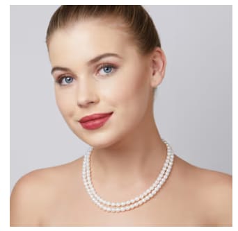 Designer 2 Line Original  Pearl Mala