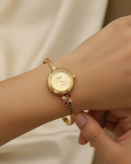 Stylish Micro Gold Plated And Diamond Jewelry Watch – Elegant Women's Accessory