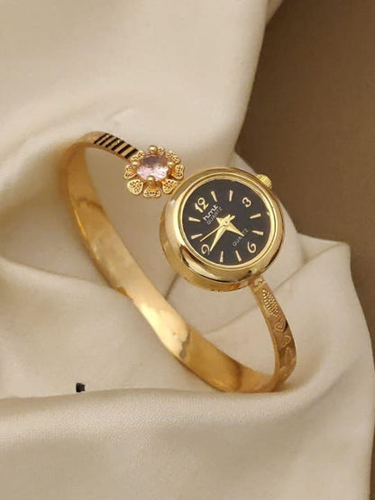 High Gold Plated And Diamond Adjustable Watch For Women
