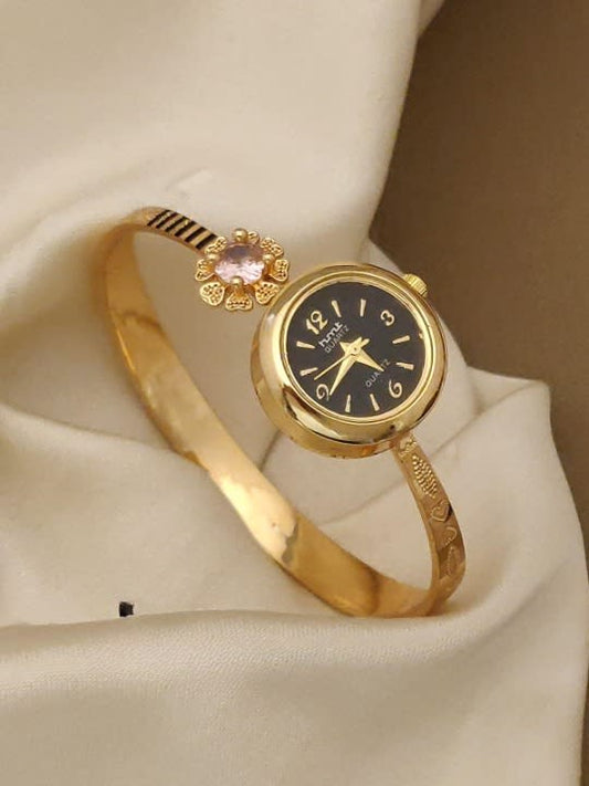 High Gold Plated And Diamond Adjustable Watch For Women