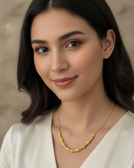 Elegant Micro Gold Plated Designer Bead Chain