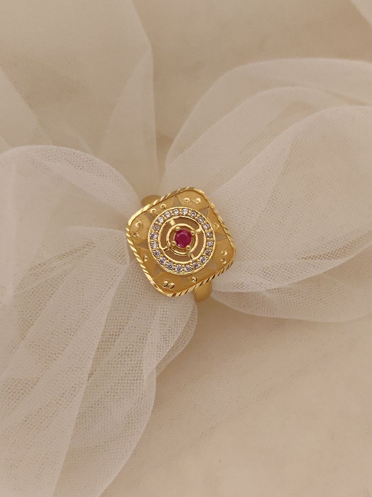 Gold Forming And Diamond Adjustable Ring