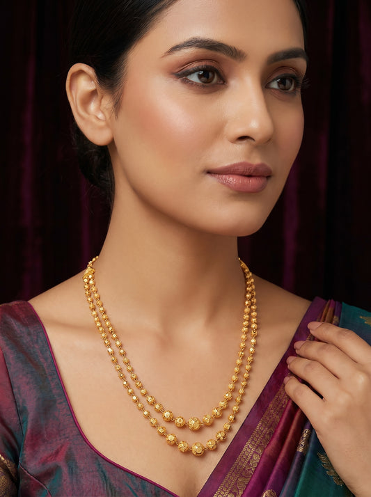 Gold Tone Plated Daily Wear Fancy Long Mala Chain