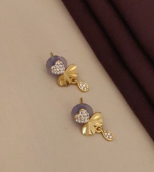 Forming And Diamond High Gold Plated Heart Mangalsutra