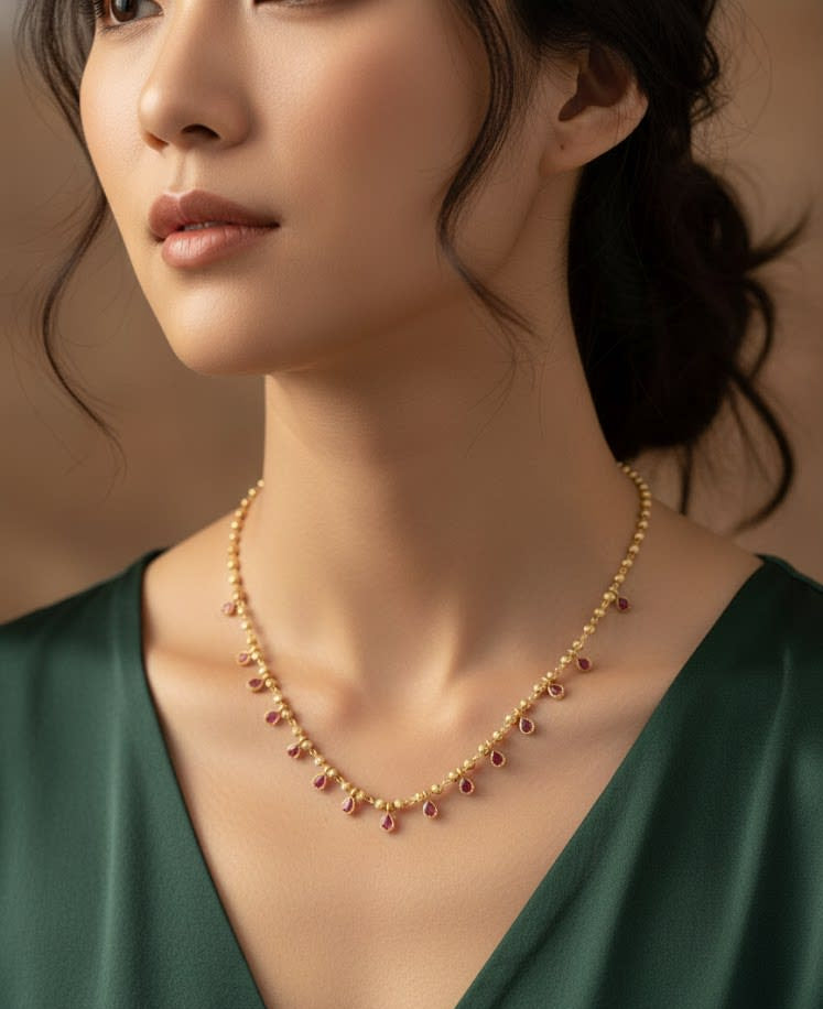 New Designer Premium Quality High Gold Plated And Diamond Fancy Chain For Girls
