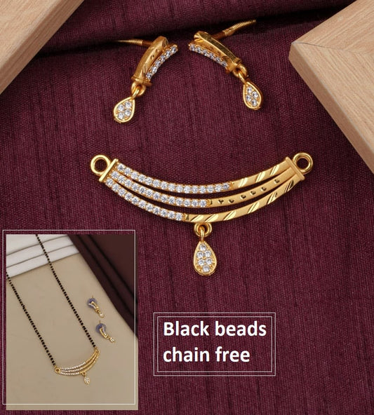 Elegant Floral Design Micro Gold Plated And Pendant Set