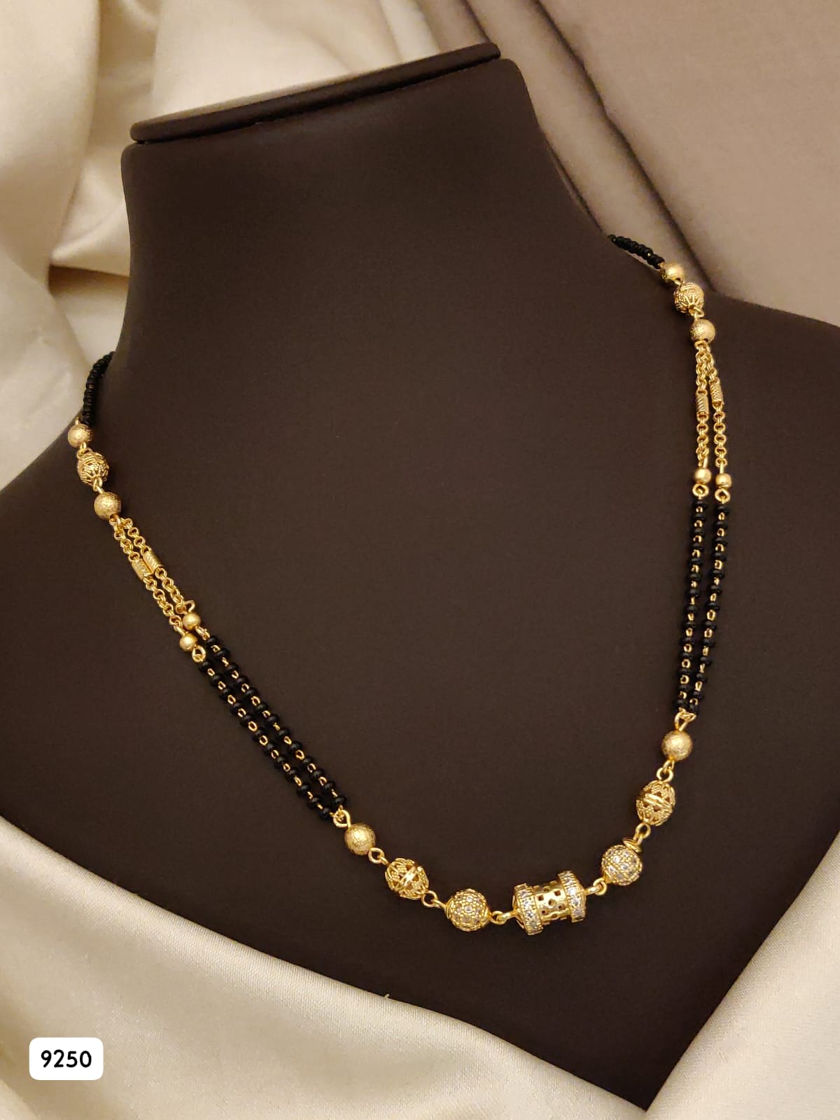 Micro Gold Plated Daily Wear And Diamond Mangalsutra For Women