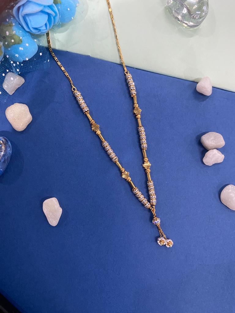 A Stunning Diamond Studded Daily Wear Beautiful Star Chain